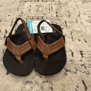 Reef Kids Tan and Black Sandals
